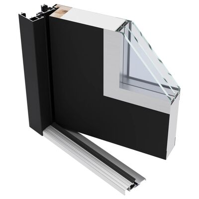 vidaXL Vchodové dveře antracitové 110 x 207,5 cm hliník