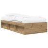 vidaXL R&aacute;m postele s &uacute;ložn&yacute;m prostorem Dub artisan 80 x 200 cm