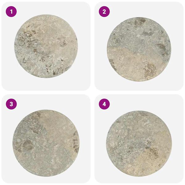 vidaXL Stolní deska šedá Ø 50 x 2,5 cm mramor