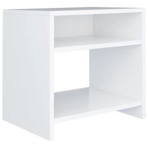 vidaXL Nočn&iacute; stolek b&iacute;l&yacute; 40 x 30 x 40 cm kompozitn&iacute; dřevo
