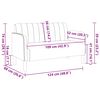 vidaXL Loveseat Sofa světle &scaron;ed&aacute; 109 cm samet