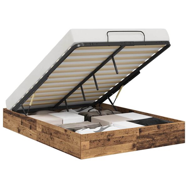 vidaXL Ottoman postel Star&eacute; dřevo 193 x 120 x 25 cm Dřevotř&iacute;ska