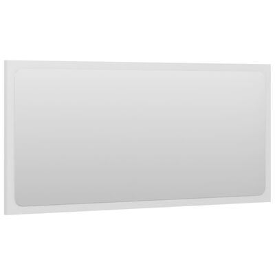 vidaXL Koupelnové zrcadlo bílé vysoký lesk 80x1,5x37 cm dřevotříska