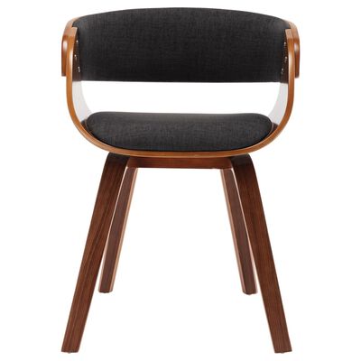 vidaXL Jídelní židle 6 ks šedé ohýbané dřevo a textil