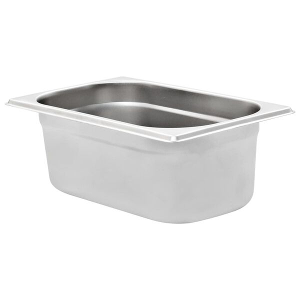 vidaXL Gastronádoby 8 ks GN 1/4 100 mm nerezová ocel
