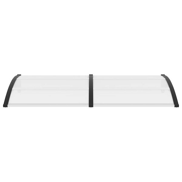 vidaXL Vchodová stříška černá a průhledná 200 x 75 cm polykarbonát