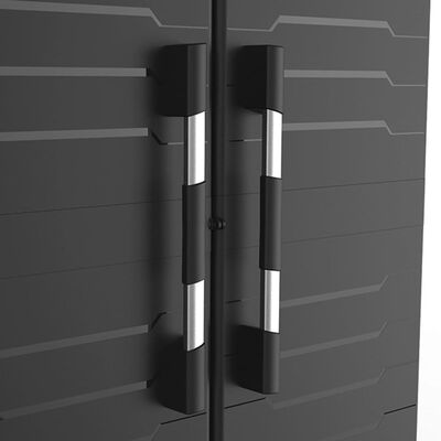 Keter Úložná skříň s policemi Garage XL černo-stříbrná 188 cm
