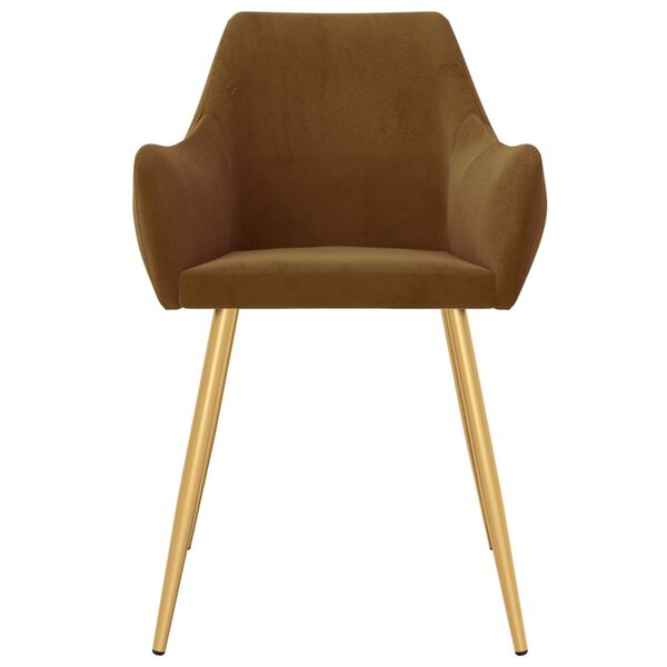 vidaXL j&iacute;deln&iacute; židle 2 ks hněd&eacute; samet