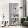 vidaXL Skř&iacute;ň highboard &scaron;ed&aacute; sonoma 69,5 x 34 x 180 cm kompozitn&iacute; dřevo
