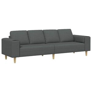 vidaXL Pohovka do ob&yacute;vac&iacute;ho pokoje Tmavě &scaron;ed&aacute; 250 x 77 x 76 cm