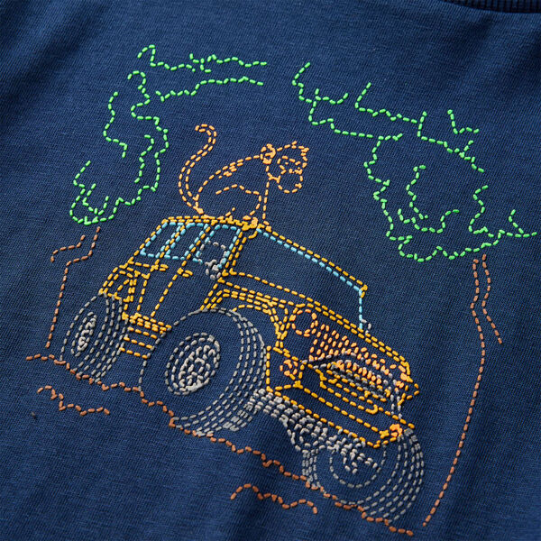 Dětsk&eacute; tričko s dlouh&yacute;m ruk&aacute;vem n&aacute;mořnicky modr&eacute; 104