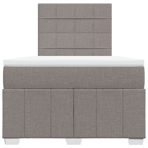 vidaXL Box spring postel s matrac&iacute; taupe 120x190 cm textil