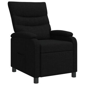 vidaXL Křeslo s funkc&iacute; ležen&iacute; Čern&aacute; Textil