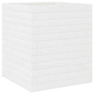 vidaXL Zahradn&iacute; truhl&iacute;k b&iacute;l&yacute; 40x40x46 cm masivn&iacute; borov&eacute; dřevo