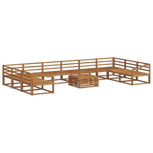 vidaXL Venkovn&iacute; pohovkov&aacute; souprava 11 pcs Př&iacute;rodn&iacute;