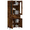 vidaXL Skř&iacute;ň highboard kouřov&yacute; dub 69,5 x 34 x 180 cm kompozitn&iacute; dřevo