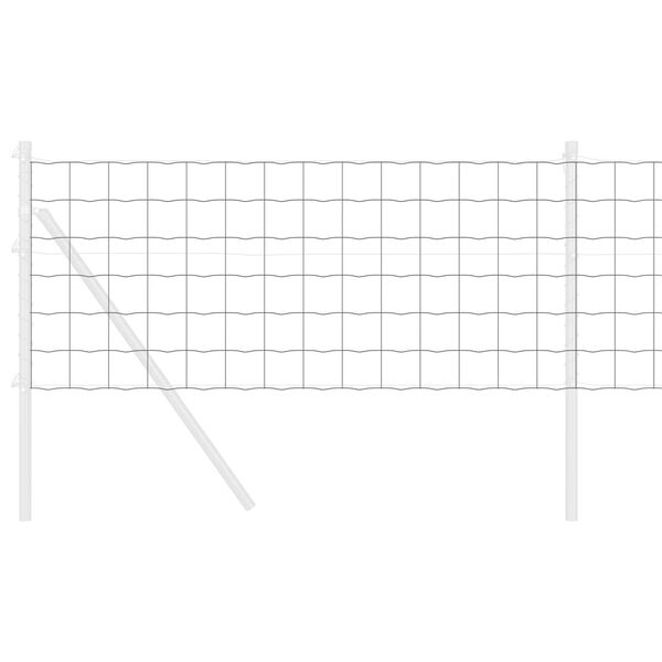 vidaXL Euro plot Šedá 0,6 x 50 m Železo potažené PVC