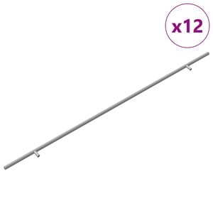 vidaXL Madlo na skř&iacute;ň 12 pcs Stř&iacute;brn&aacute; 900 mm Nerezov&aacute; ocel