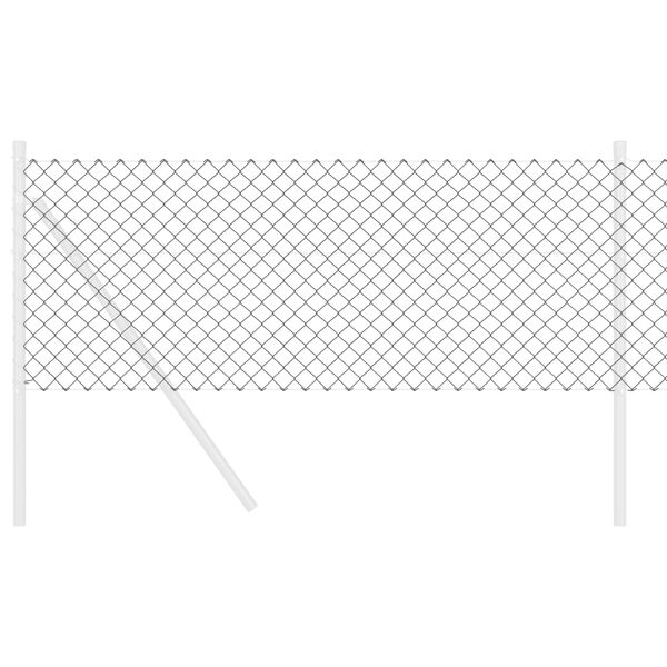 vidaXL Plot z řetězov&yacute;ch odkazů &Scaron;ed&aacute; 25 x 0,6 m Ocel