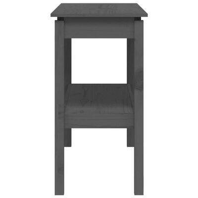vidaXL Konzolový stolek šedý 110 x 40 x 75 cm masivní borové dřevo