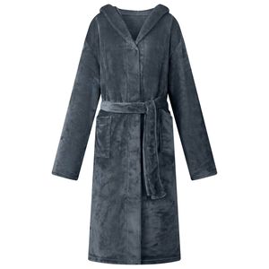 vidaXL Koupac&iacute; pl&aacute;&scaron;ť s kapuc&iacute; N&aacute;mořnick&aacute; modr&aacute; s Flanel