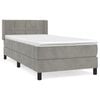 vidaXL Box spring postel s matrac&iacute; světle &scaron;ed&aacute; 90x190 cm samet