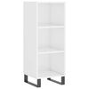 vidaXL Skříň highboard bílá s vysokým leskem 34,5x34x180 cm kompozit