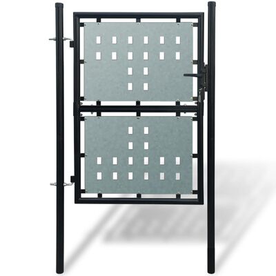 vidaXL Černá jednokřídlá plotová brána 100 x 225 cm