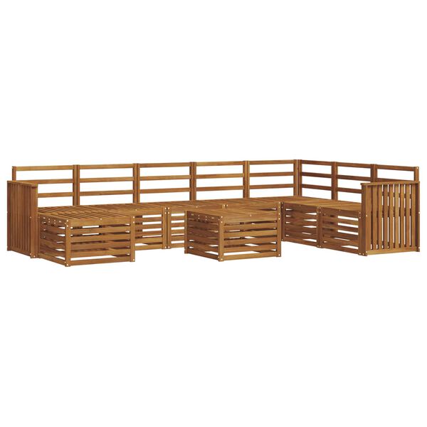 vidaXL Sedac&iacute; soupravy Př&iacute;rodn&iacute; Masivn&iacute; ak&aacute;tov&eacute; dřevo