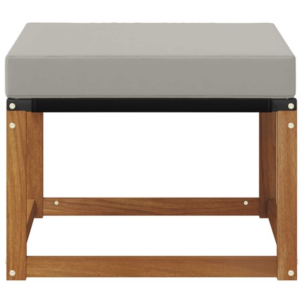 vidaXL Venkovn&iacute; podnožka Masivn&iacute; ak&aacute;ciov&eacute; dřevo a textiln&iacute; tkanina