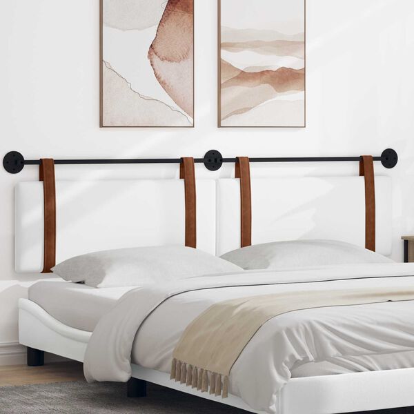 vidaXL Z&aacute;věsn&aacute; čeln&iacute; deska N&aacute;stěnn&yacute; B&iacute;l&yacute; 210 x 55 x 5 cm Antick&yacute; PU