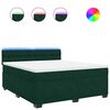 vidaXL Box spring postel s matrac&iacute; tmavě zelen&aacute; 180x200 cm samet
