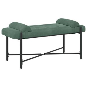 vidaXL Lavice s knofl&iacute;ky a pol&scaron;t&aacute;ři Mořsk&aacute; zelen&aacute; 110 x 40 x 46 cm