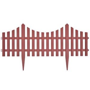vidaXL Zahradn&iacute; dekorativn&iacute; plot 17 ks 10 m hněd&yacute;