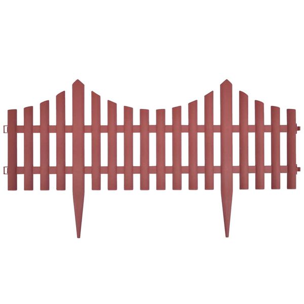 vidaXL Zahradn&iacute; dekorativn&iacute; plot 17 ks 10 m hněd&yacute;