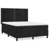 vidaXL Box spring postel s matrac&iacute; čern&aacute; 140x200 cm samet