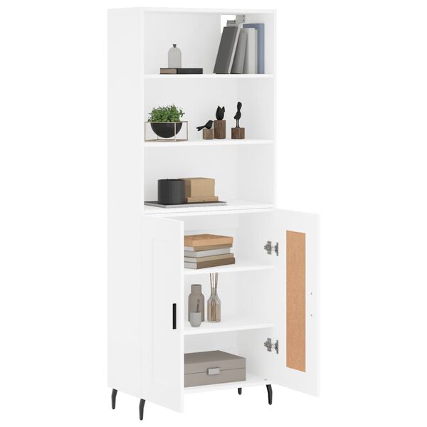 vidaXL Skříň highboard bílá 69,5 x 34 x 180 cm kompozitní dřevo