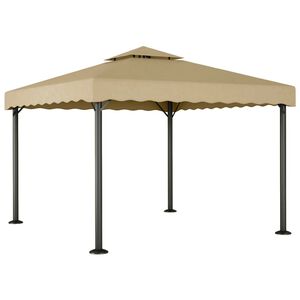 vidaXL Alt&aacute;n taupe 3 x 3 m hlin&iacute;k a ocel