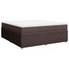 vidaXL Box spring postel s matrac&iacute; tmavě hněd&aacute; 180x200 cm textil