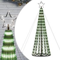 vidaXL Vánoční stromek kužel 275 studených bílých LED diod 180 cm