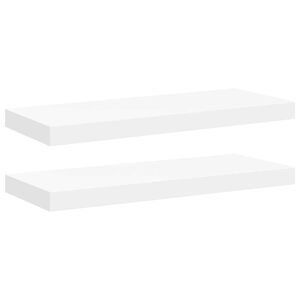 vidaXL Plovouc&iacute; n&aacute;stěnn&eacute; police 2 ks b&iacute;l&eacute; 60 x 23,5 x 3,8 cm MDF