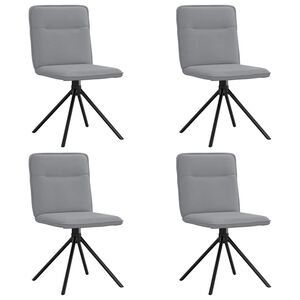 vidaXL J&iacute;deln&iacute; židle 4 ks světle &scaron;ed&eacute; textil