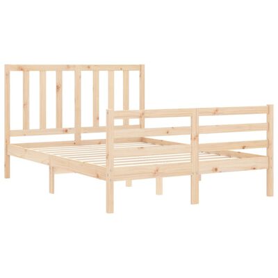 vidaXL Rám postele s čelem 140 x 200 cm masivní dřevo