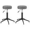 vidaXL Otočn&eacute; j&iacute;deln&iacute; židle 2 ks tmavě &scaron;ed&eacute; samet