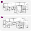 vidaXL Venkovn&iacute; pohovkov&aacute; souprava 8 pcs Př&iacute;rodn&iacute; a světle &scaron;ed&aacute;