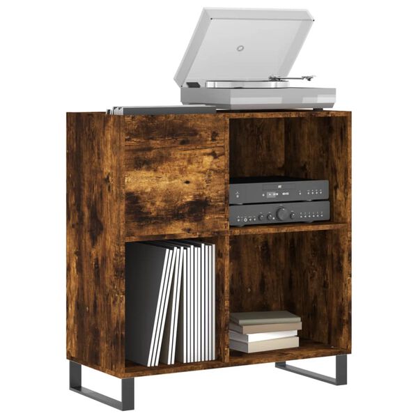 vidaXL Skříňka na LP desky kouřový dub 84,5x38x89 cm kompozitní dřevo
