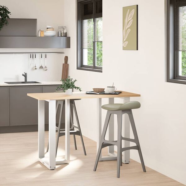 vidaXL Nohy barov&eacute;ho stolu ve tvaru T, 2 ks, b&iacute;l&eacute;, 60 x 35 x (90-91) cm, ocel