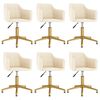 vidaXL Otočn&eacute; j&iacute;deln&iacute; židle 6 ks kr&eacute;mov&eacute; samet