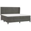 vidaXL Box spring postel s matrac&iacute; tmavě &scaron;ed&aacute; 200x200 cm samet