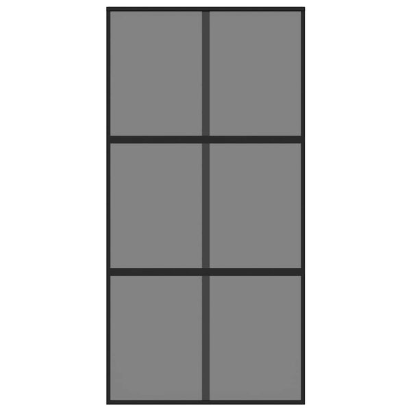 vidaXL Posuvn&eacute; dveře čern&eacute; 102,5 x 205 cm tvrzen&eacute; sklo a hlin&iacute;k